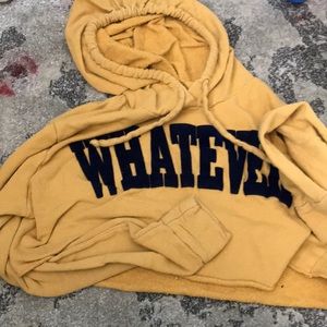 “WHATEVER” Cropped hoodie
